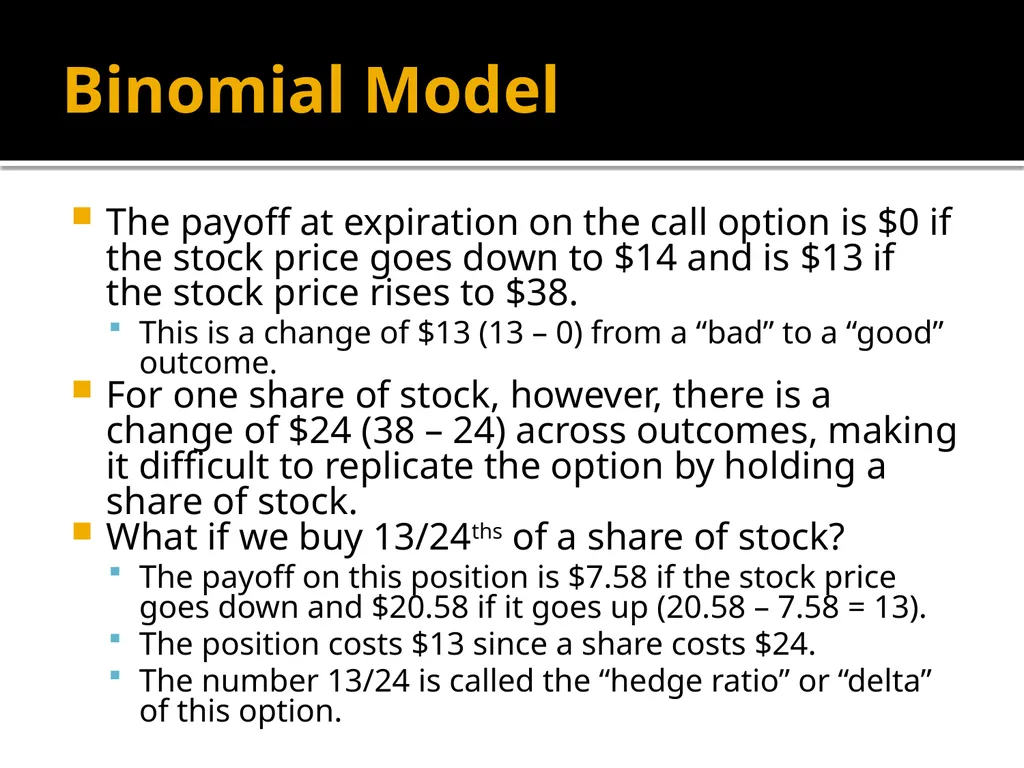 Financial Options Option Basics Financial Option A - slide 43 of 46