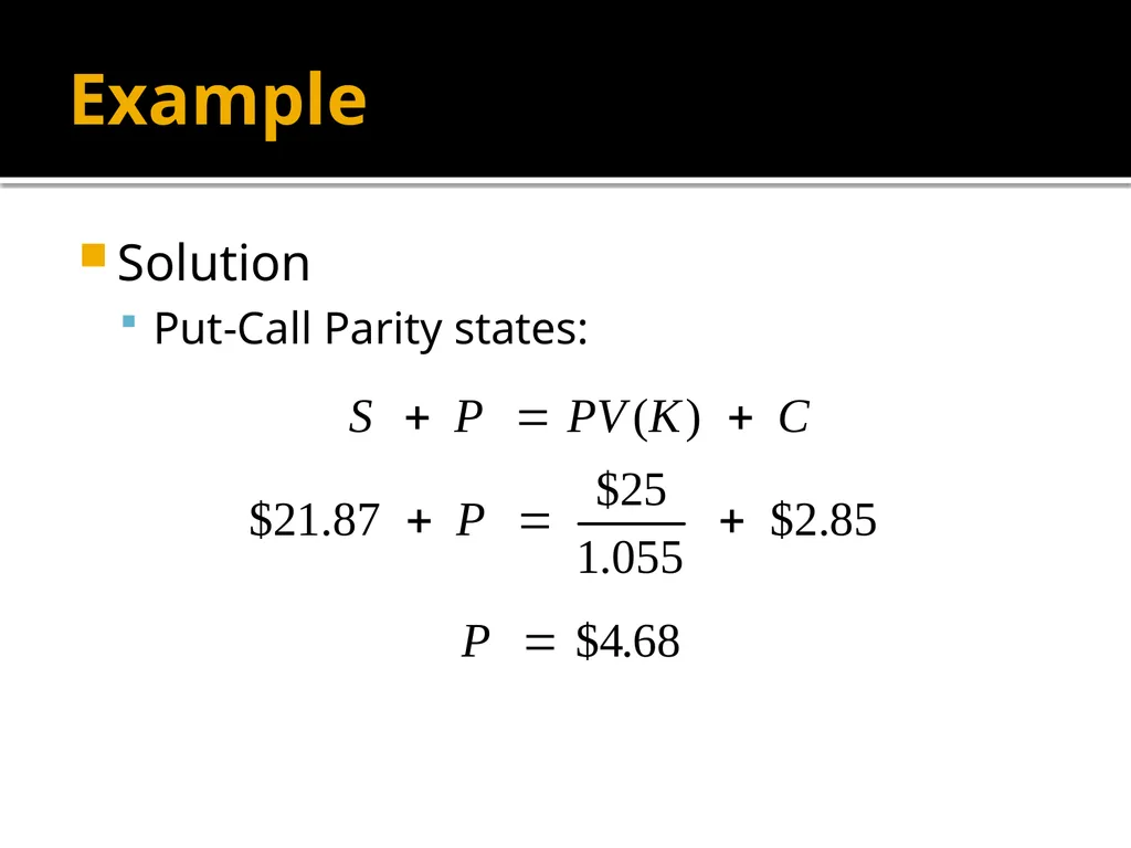 Financial Options Option Basics Financial Option A - slide 25 of 46