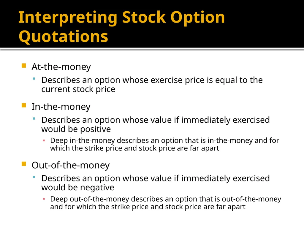 Financial Options Option Basics Financial Option A - slide 7 of 46