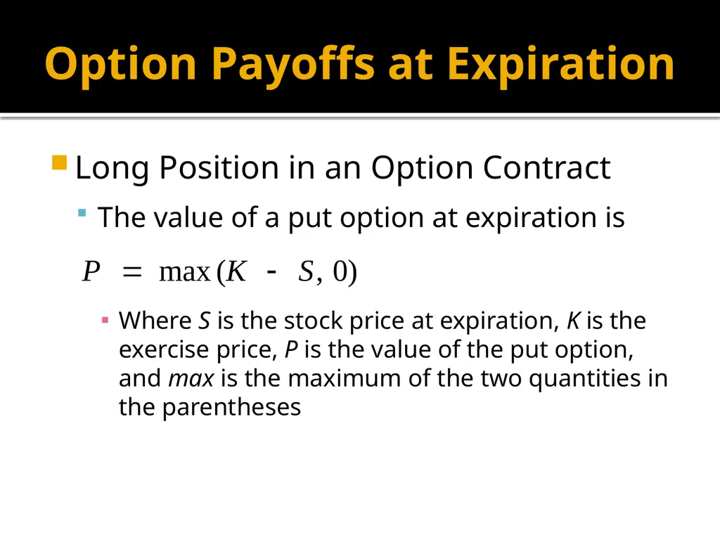 Financial Options Option Basics Financial Option A - slide 11 of 46