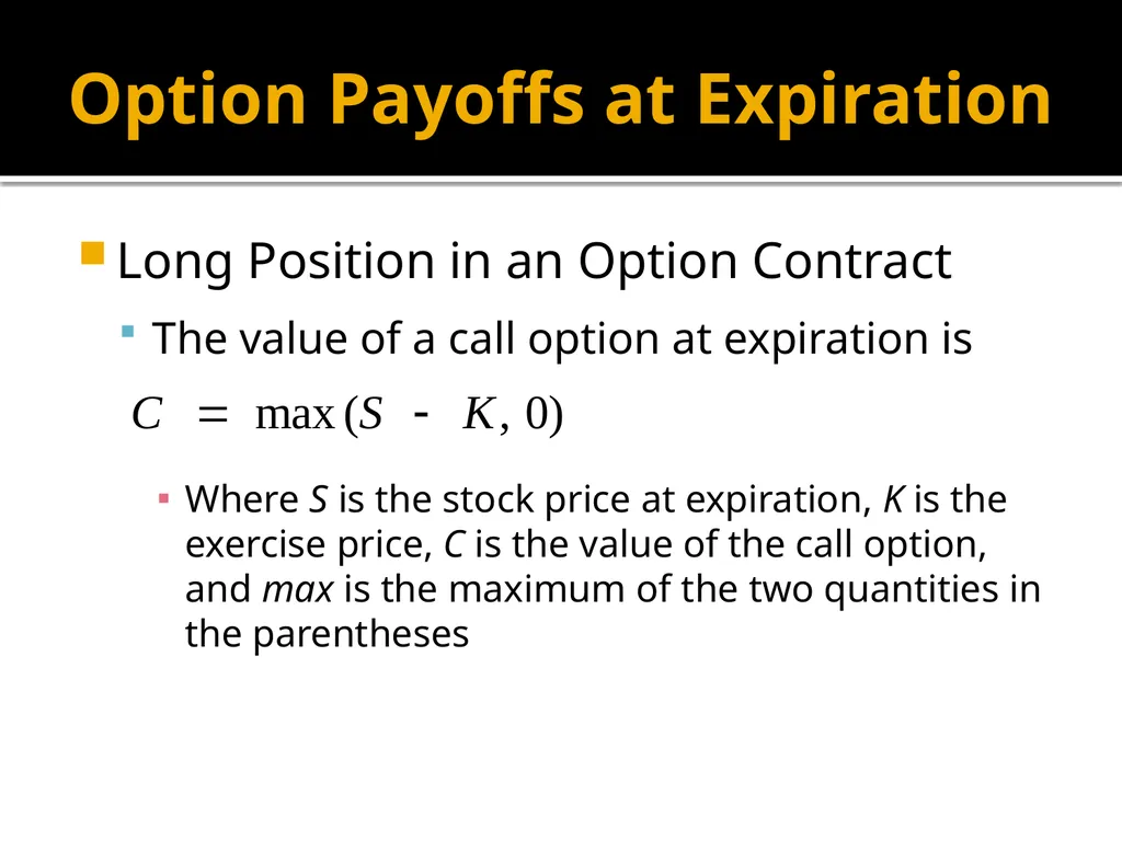 Financial Options Option Basics Financial Option A - slide 9 of 46