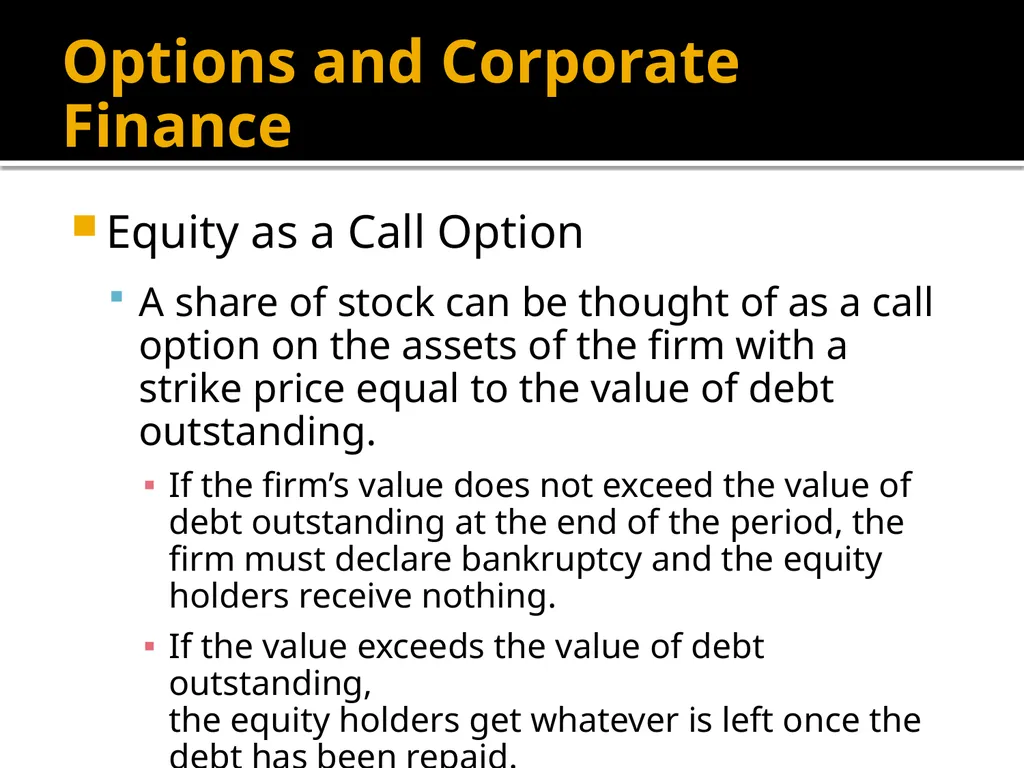 Financial Options Option Basics Financial Option A - slide 39 of 46