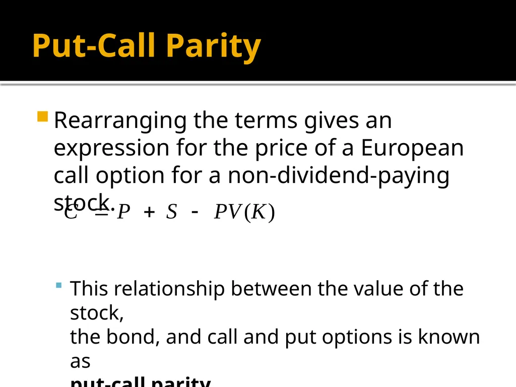 Financial Options Option Basics Financial Option A - slide 23 of 46