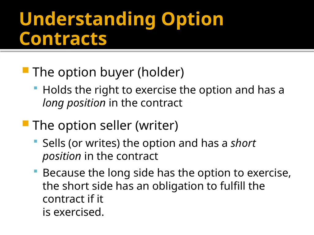 Financial Options Option Basics Financial Option A - slide 5 of 46