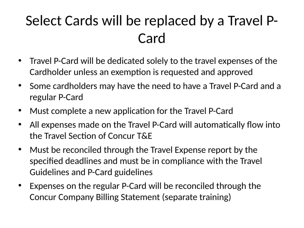 TRAINING YSU TRAVEL GUIDE UPDATES & CHANGES 2014 - slide 7 of 17