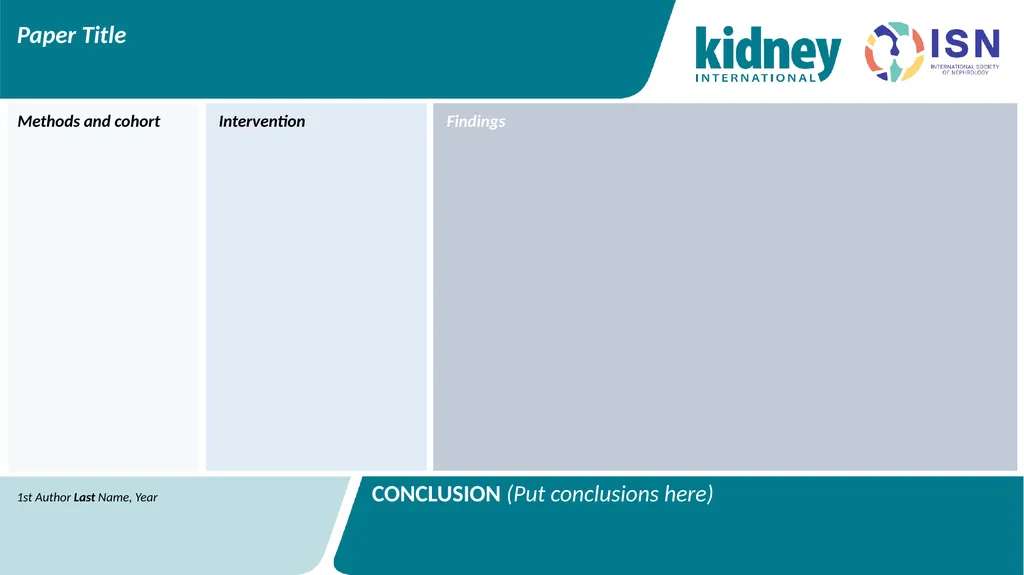 Paper Title CONCLUSION (Put conclusions here) 1st - slide 3 of 6