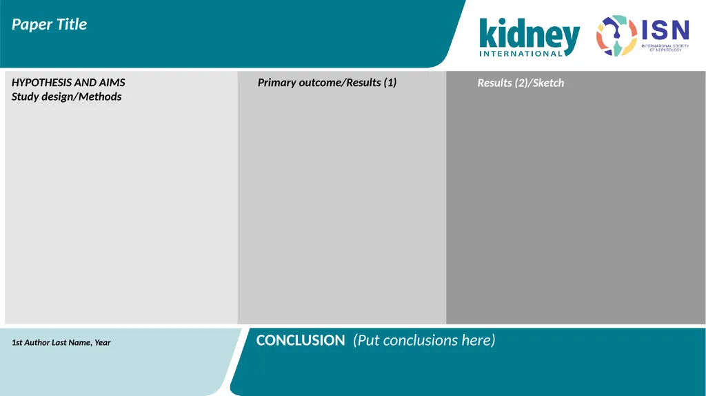 Paper Title CONCLUSION (Put conclusions here) 1st - slide 6 of 6