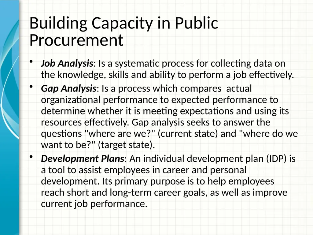 Procurement capacity building: how to put it in - slide 15 of 25