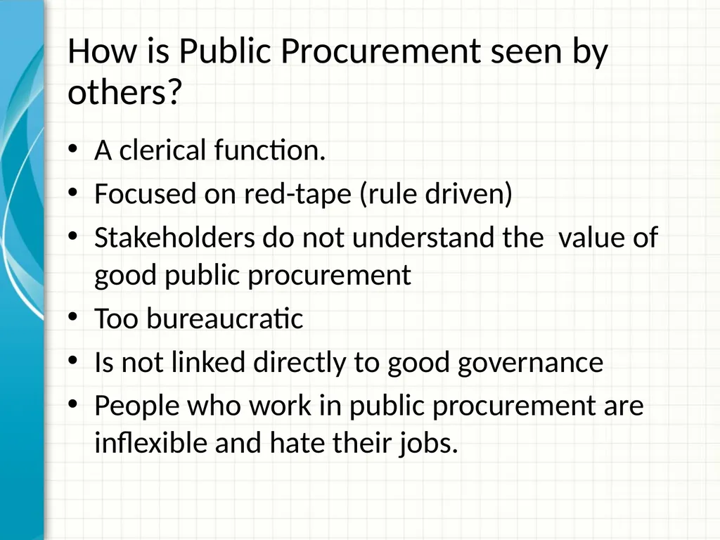 Procurement capacity building: how to put it in - slide 5 of 25