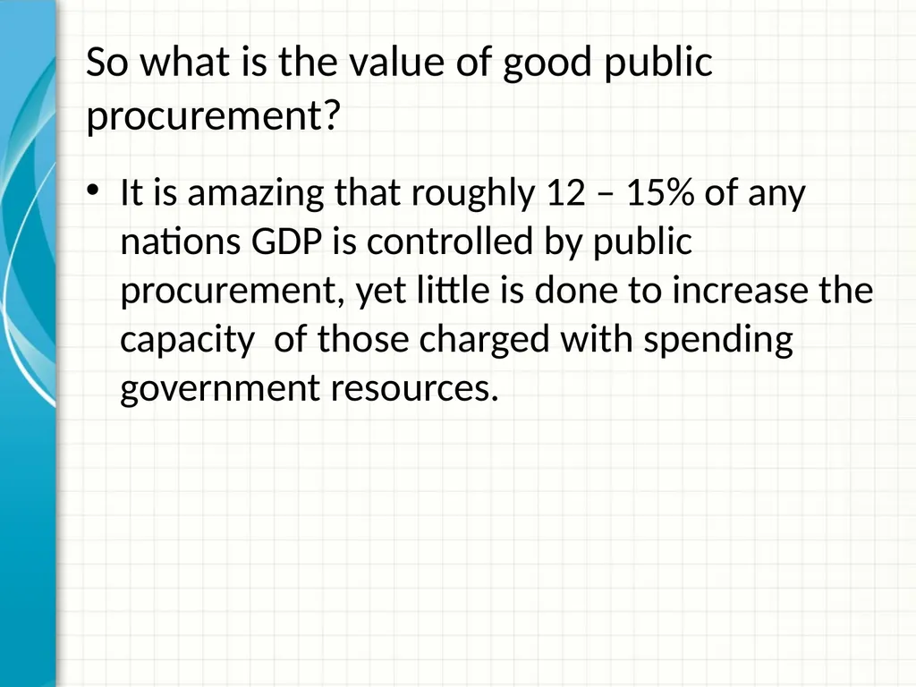 Procurement capacity building: how to put it in - slide 6 of 25