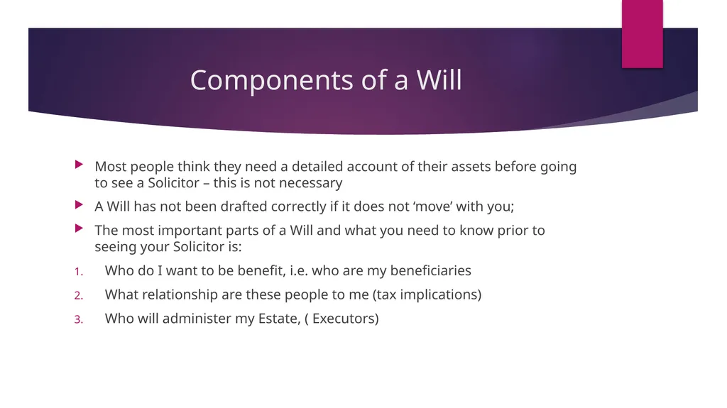 Introduction to Will Making Lucy O’Leary BCL LLM - slide 2 of 18