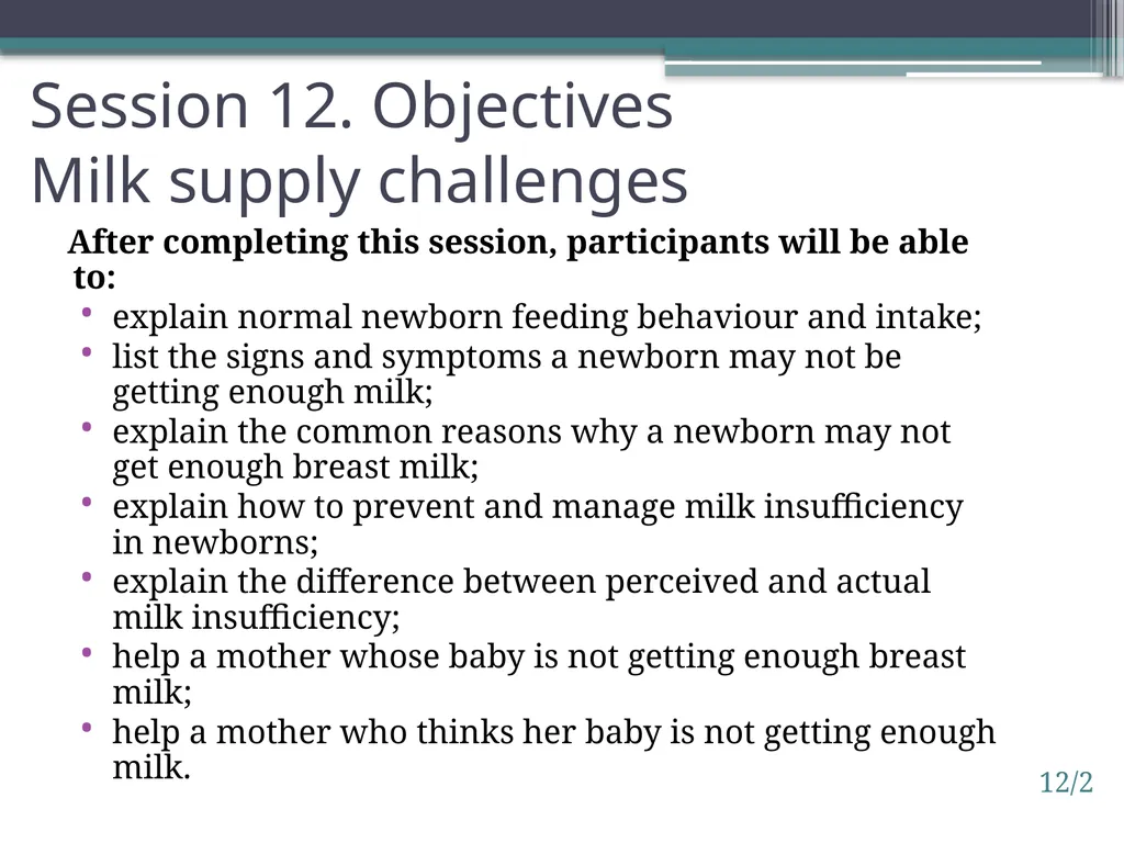 Session 12. Milk supply challenges 12/1 © - slide 2 of 15