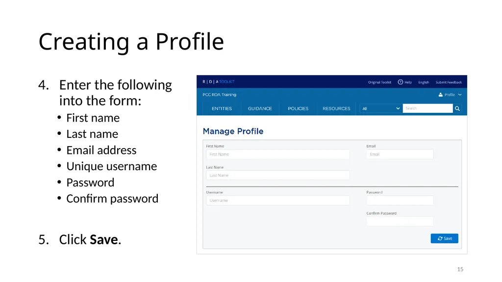 Getting Started with RDA Toolkit Module 4 1 Access - slide 15 of 18