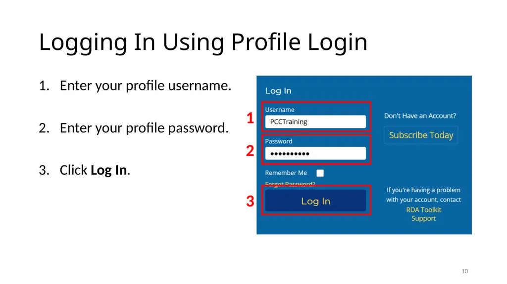 Getting Started with RDA Toolkit Module 4 1 Access - slide 10 of 18