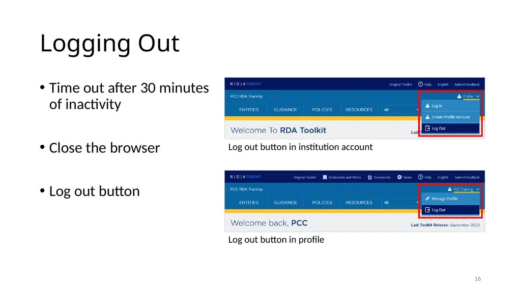Getting Started with RDA Toolkit Module 4 1 Access - slide 16 of 18