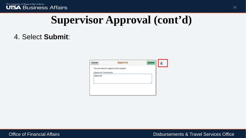 Travel Advance Process (PS 0309) Disbursements & - slide 56 of 63