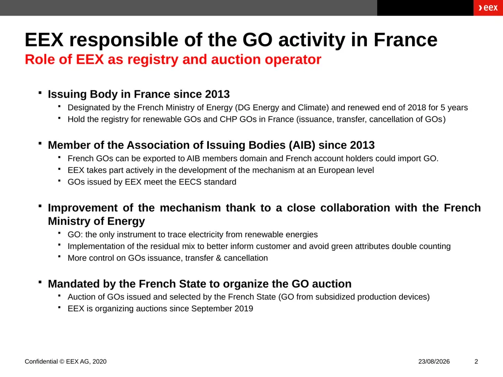 Guarantees of Origin Presentation Paris November - slide 2 of 17