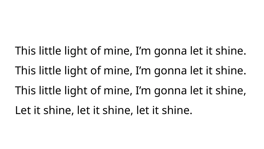 This Little Light of Mine Shared Reading Week 7 - slide 2 of 6