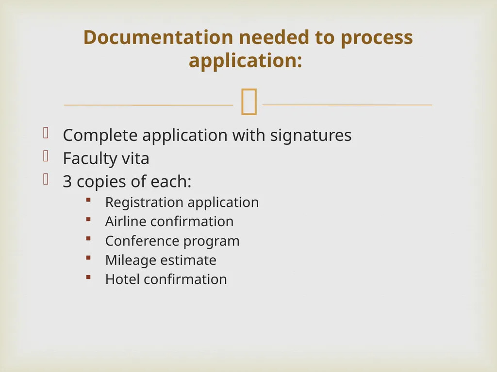 Faculty Development Travel Request/ODEOL Title III - slide 8 of 18