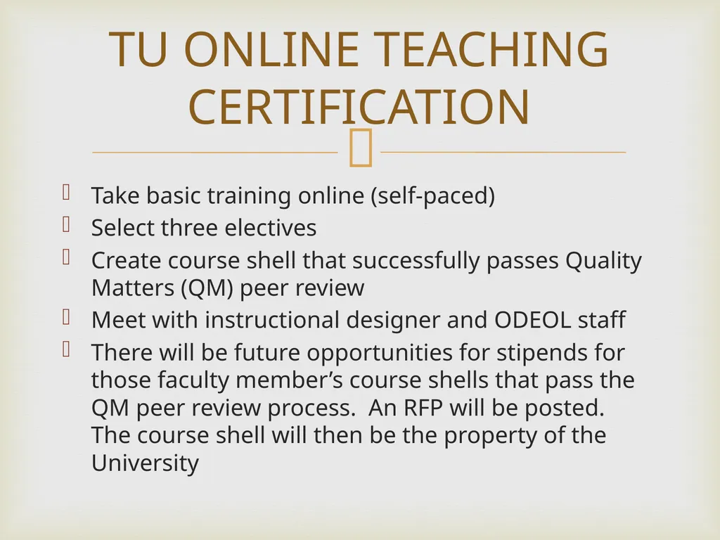Faculty Development Travel Request/ODEOL Title III - slide 17 of 18