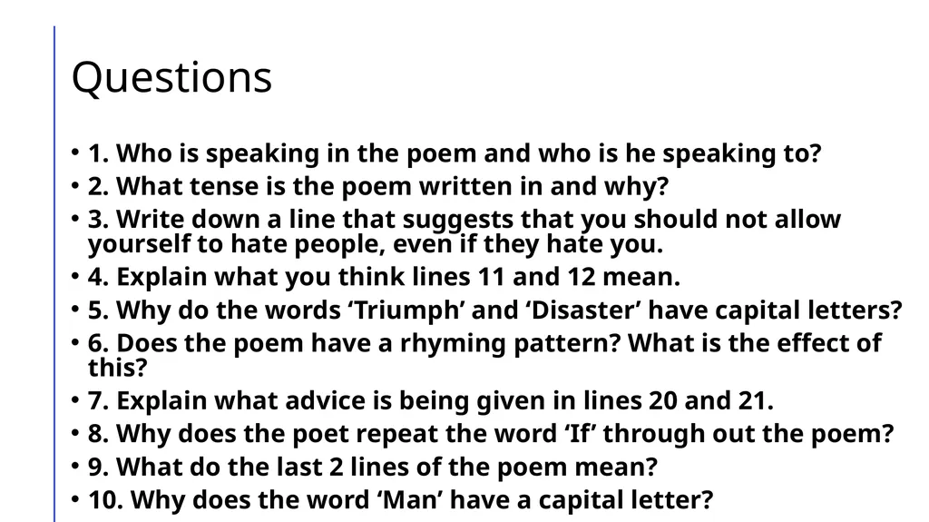 ‘If’ Rudyard Kipling The Poet: Joseph Rudyard - slide 18 of 18