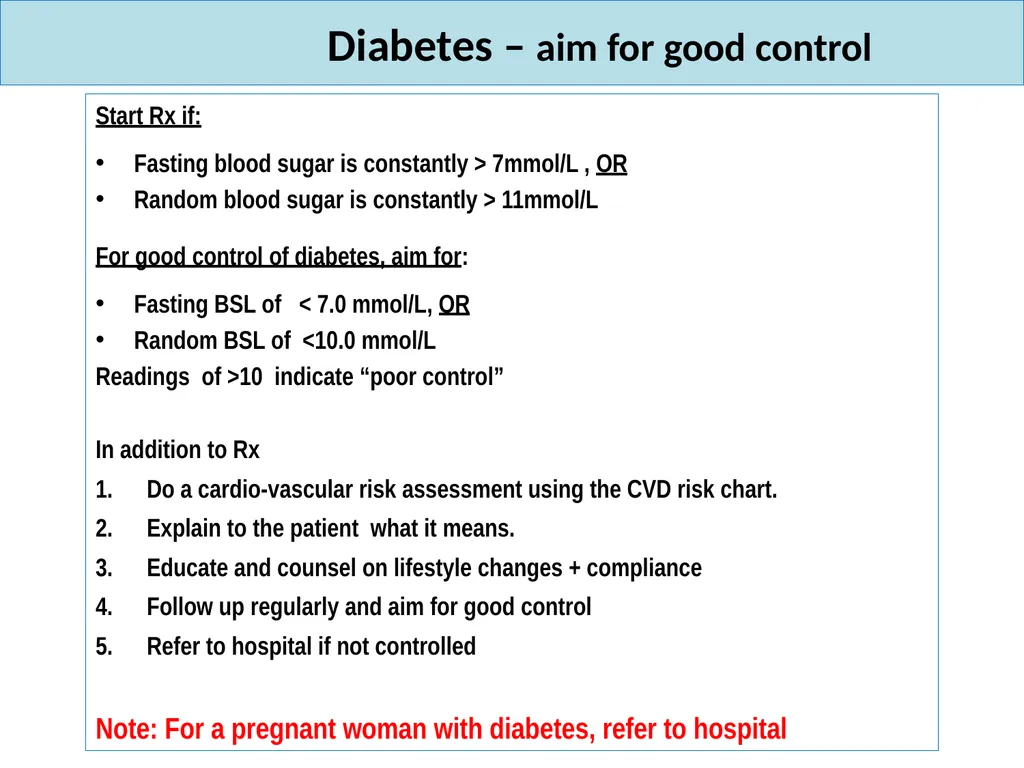 If borderline, start with diet + exercise - slide 2 of 7