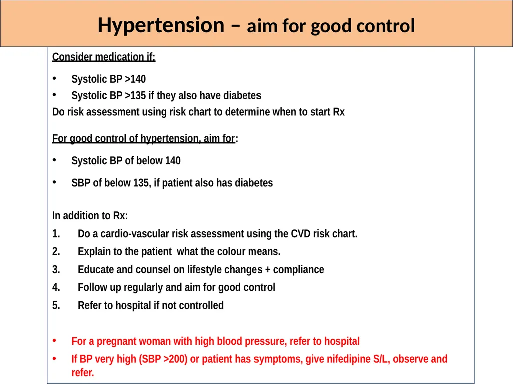 If borderline, start with diet + exercise - slide 4 of 7