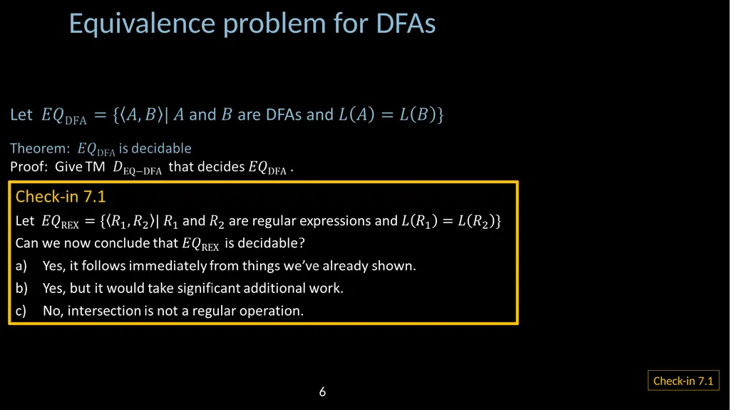 18.404/6.840 Lecture 7 Last time: - Equivalence of - slide 6 of 12