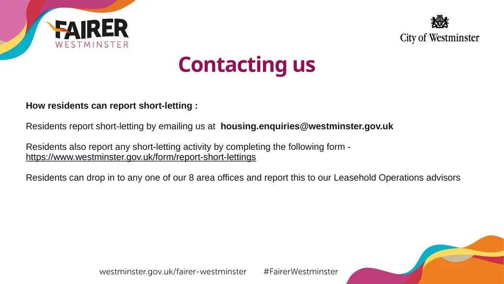Tackling Short-lets in Leasehold Properties Short - slide 9 of 10