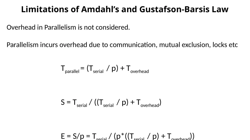 Performance Analysis Recap Concurrency, - slide 20 of 21