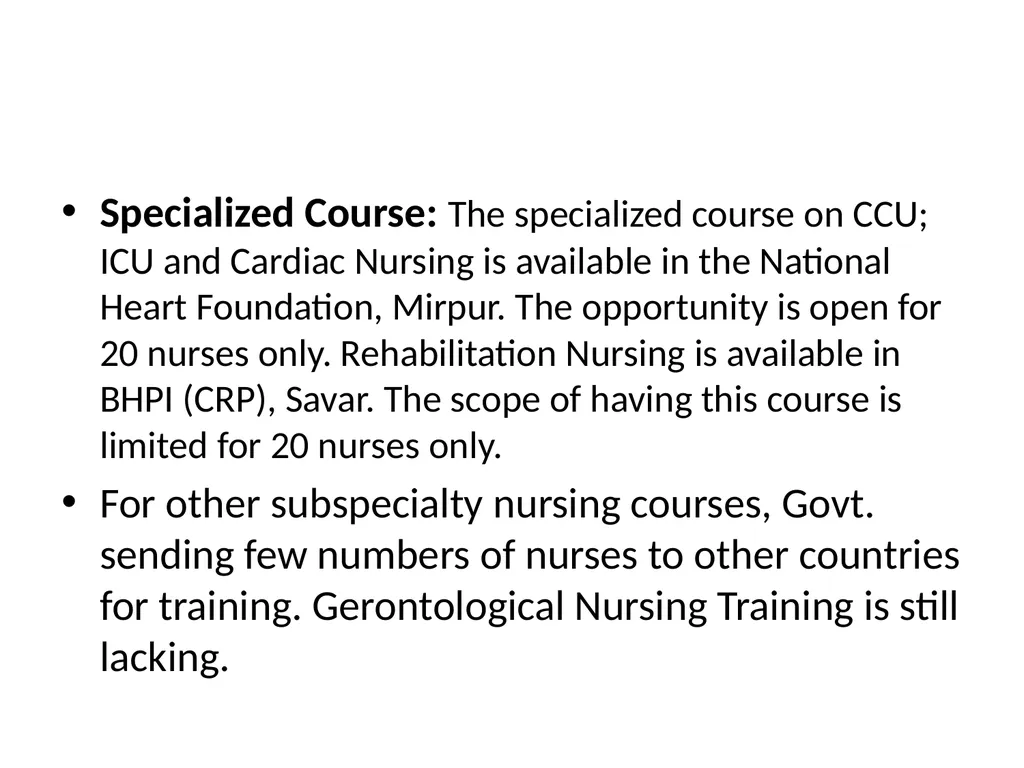 “The Need for Geriatric Nursing In the Coming - slide 18 of 23