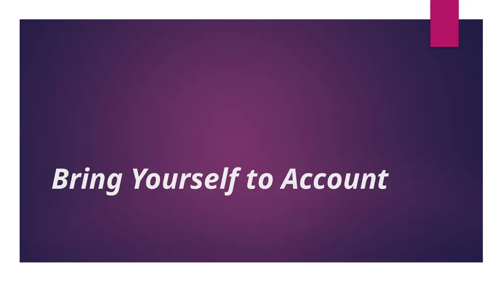 Bring Yourself to Account Hadith with its Arabic - slide 1 of 9