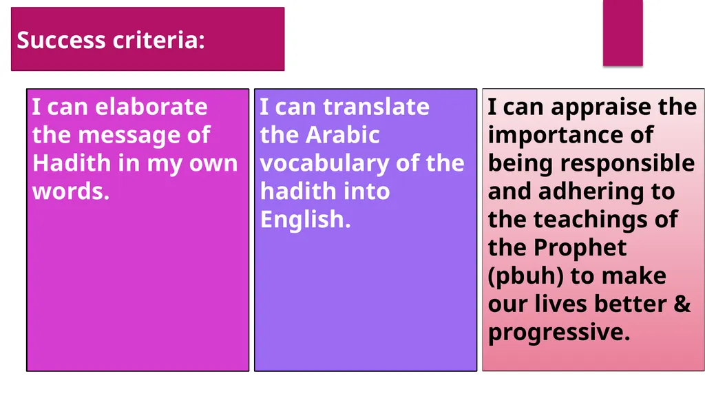 Bring Yourself to Account Hadith with its Arabic - slide 8 of 9