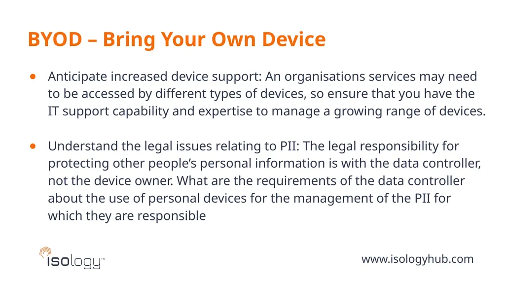 www.isologyhub.com Information Security BYOD - - slide 6 of 8