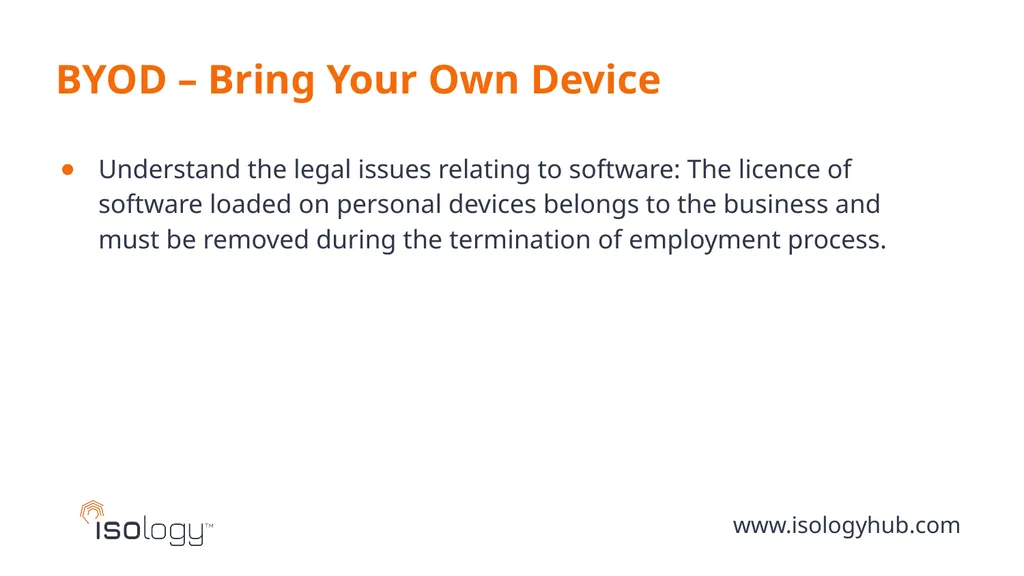 www.isologyhub.com Information Security BYOD - - slide 7 of 8