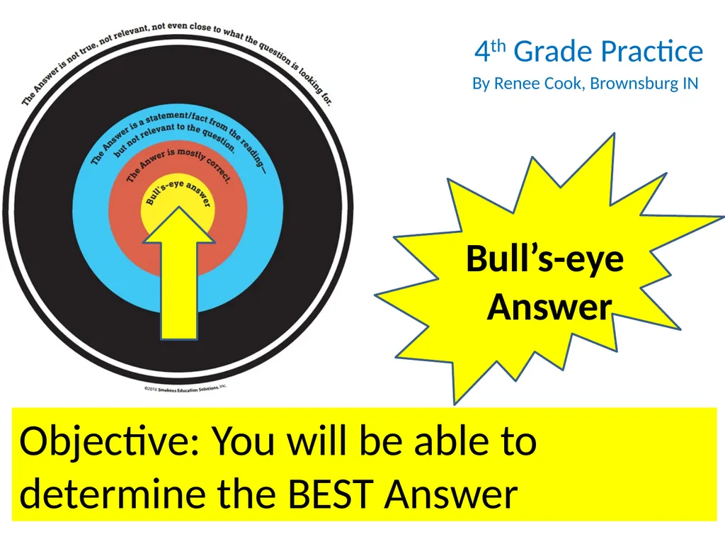 4th Grade Practice Objective: You will be able to - slide 1 of 18