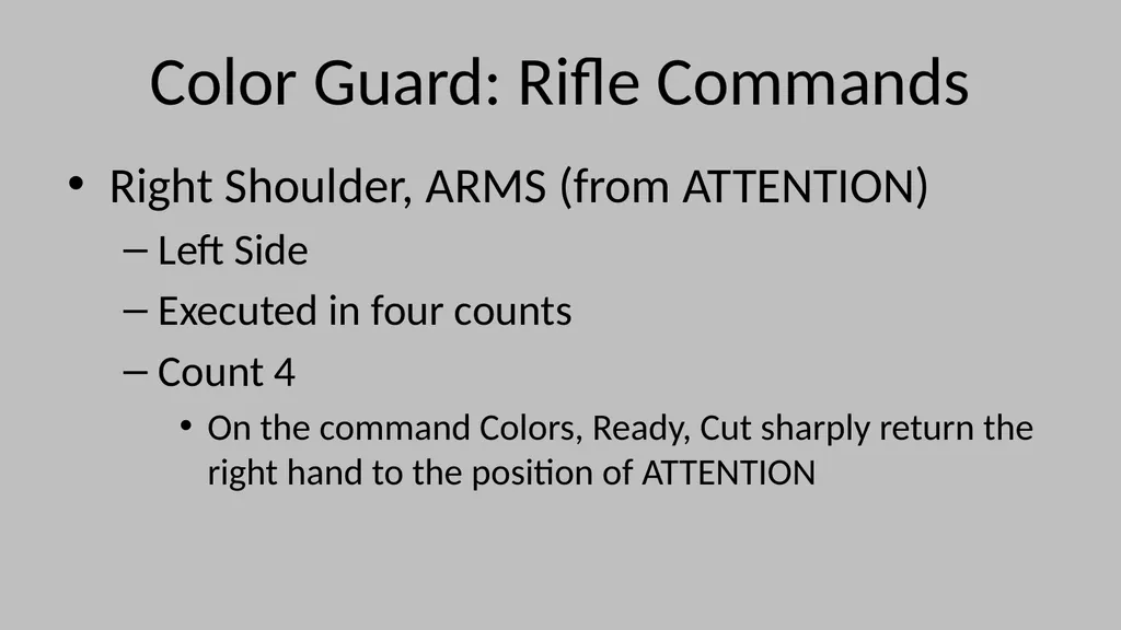 Color Guard Convocation Practice Convocation - slide 12 of 32