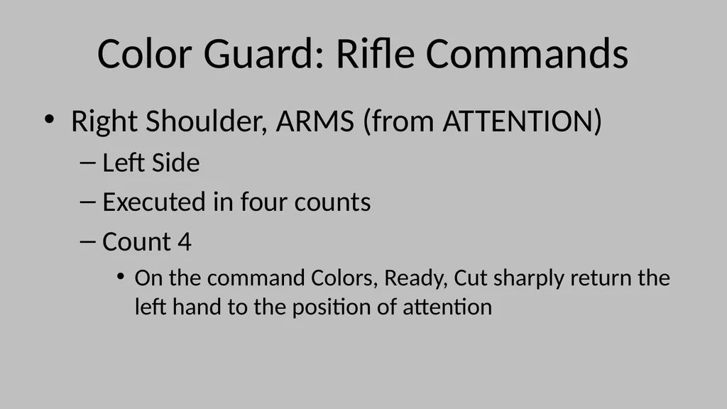 Color Guard Convocation Practice Convocation - slide 13 of 32