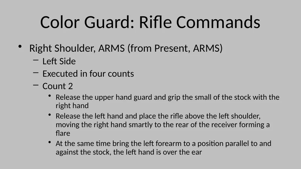 Color Guard Convocation Practice Convocation - slide 28 of 32