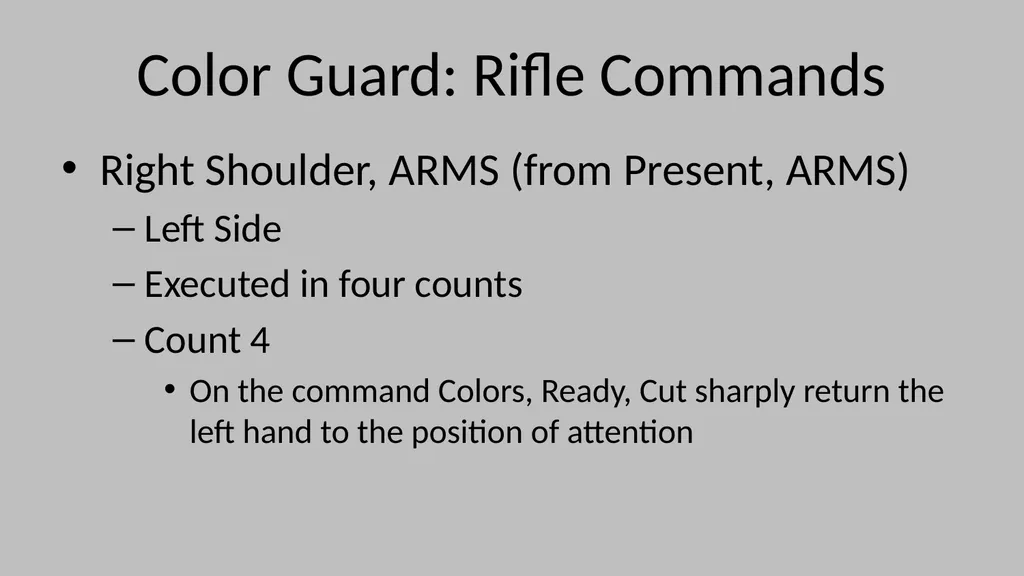 Color Guard Convocation Practice Convocation - slide 31 of 32