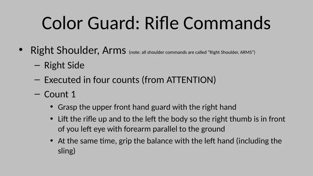 Color Guard Convocation Practice Convocation - slide 5 of 32