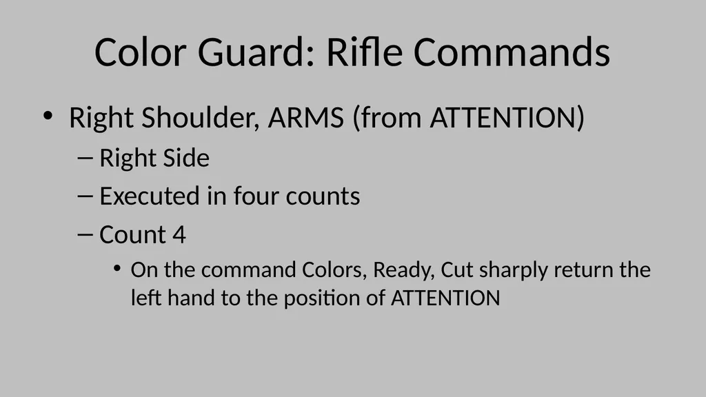 Color Guard Convocation Practice Convocation - slide 8 of 32