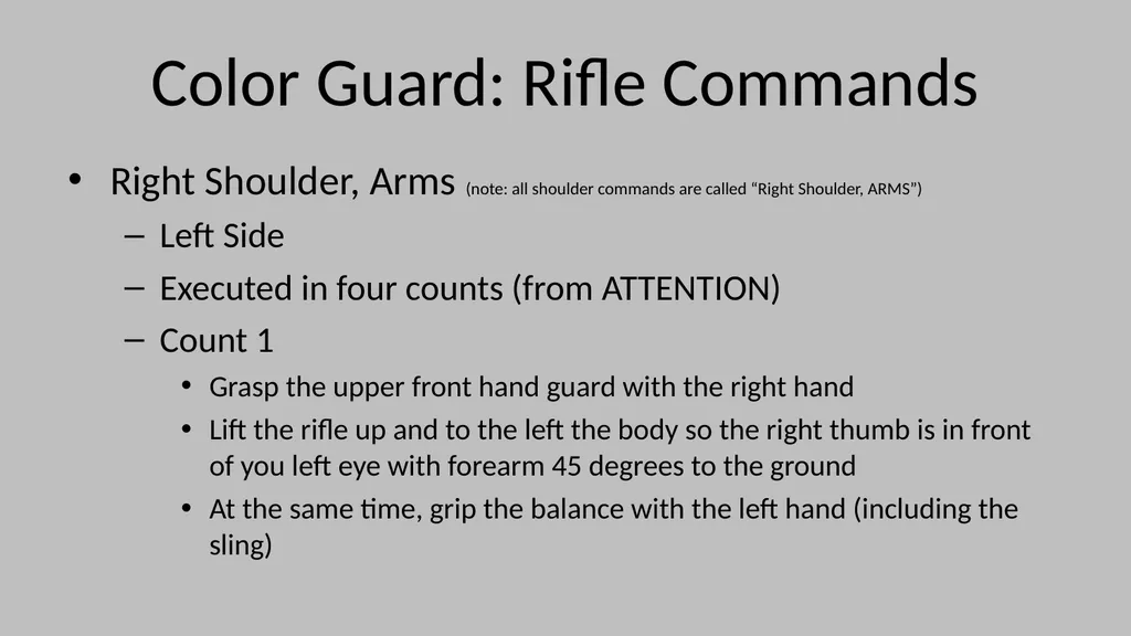 Color Guard Convocation Practice Convocation - slide 9 of 32