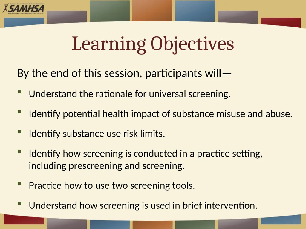 Screening Patients for Substance Use in Your - slide 2 of 35