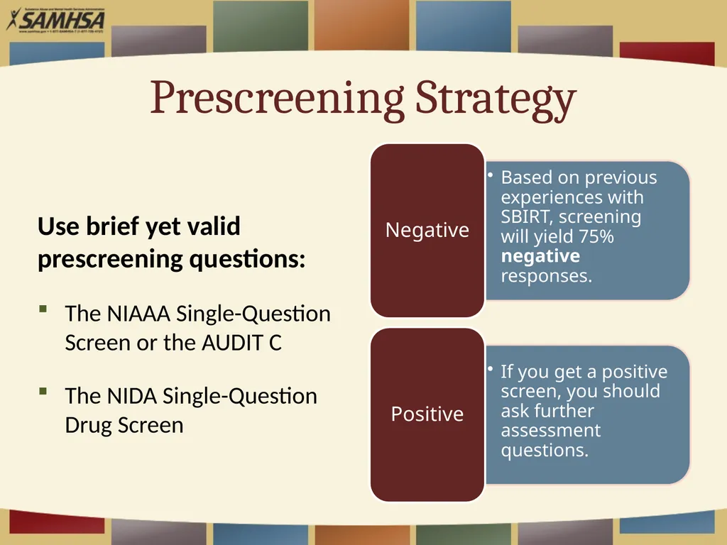 Screening Patients for Substance Use in Your - slide 10 of 35