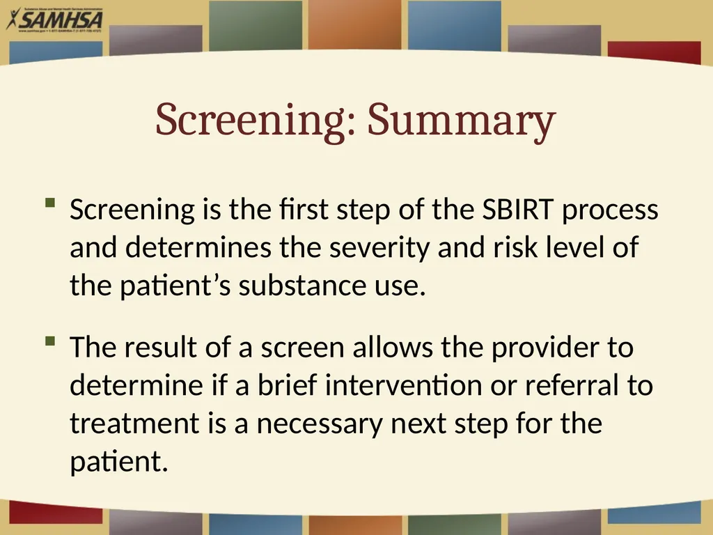 Screening Patients for Substance Use in Your - slide 32 of 35