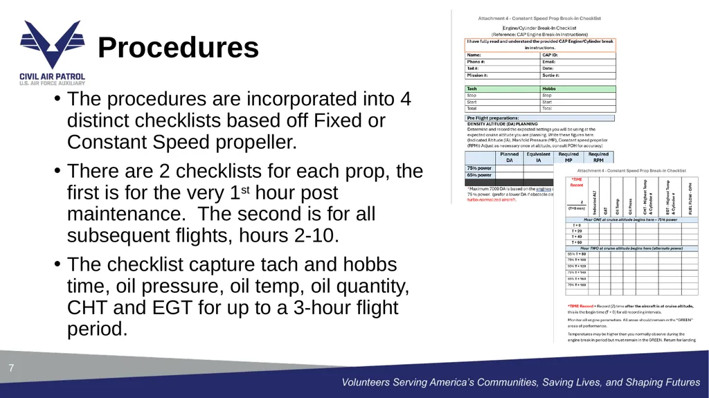 Engine Break-In Guidance and Procedures 1 The - slide 7 of 13