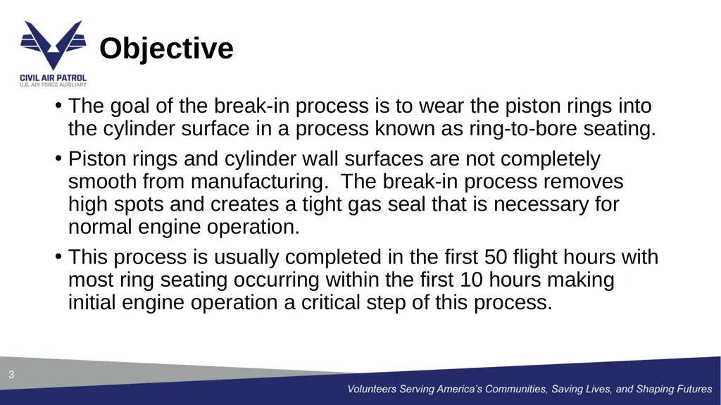Engine Break-In Guidance and Procedures 1 The - slide 3 of 13