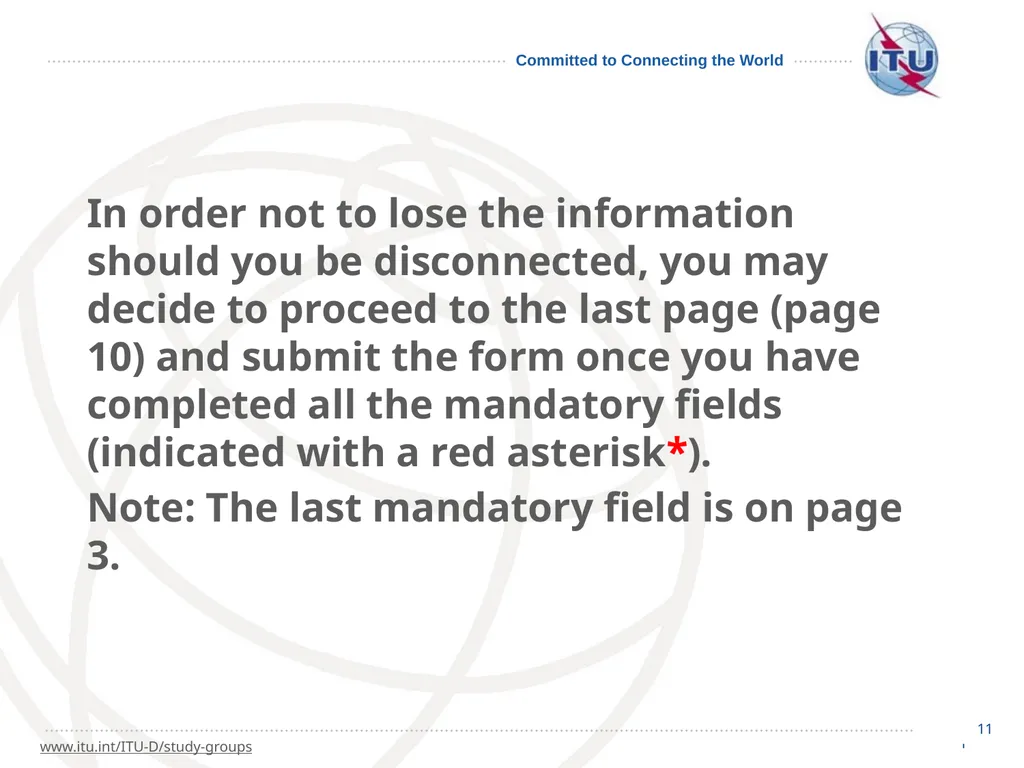 1 How to go about it… 2 The ITU-D Study - slide 11 of 19