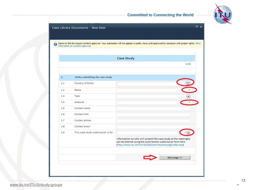 1 How to go about it… 2 The ITU-D Study - slide 12 of 19
